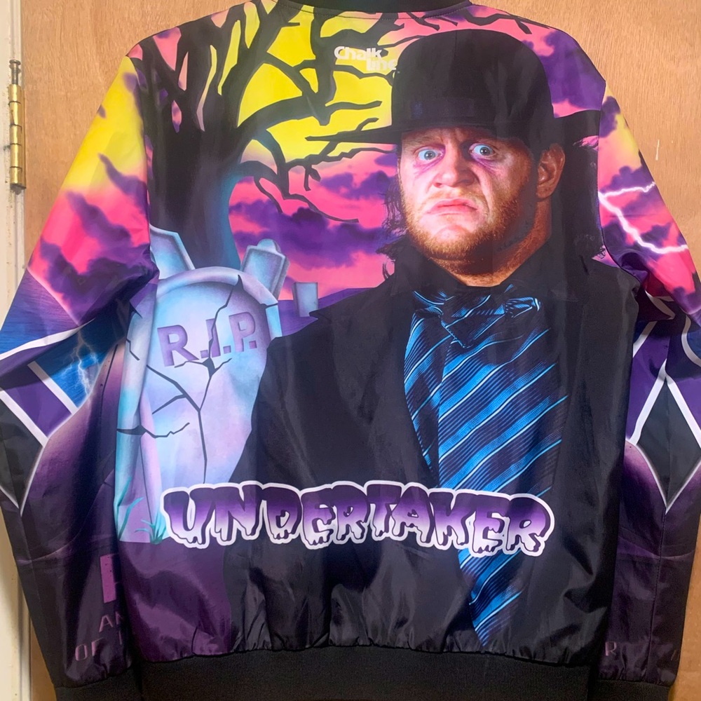 WWE -The Undertaker - Chalkline Jacket Size L- AOP DEAD MAN